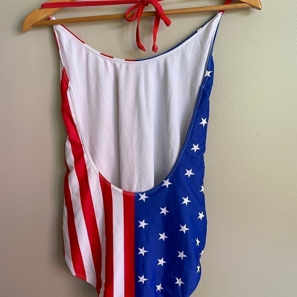 Tipsy Elves Woman’s American Flag One Piece Swimsuit XL 4th of July Swimsuit - Picture 6 of 7